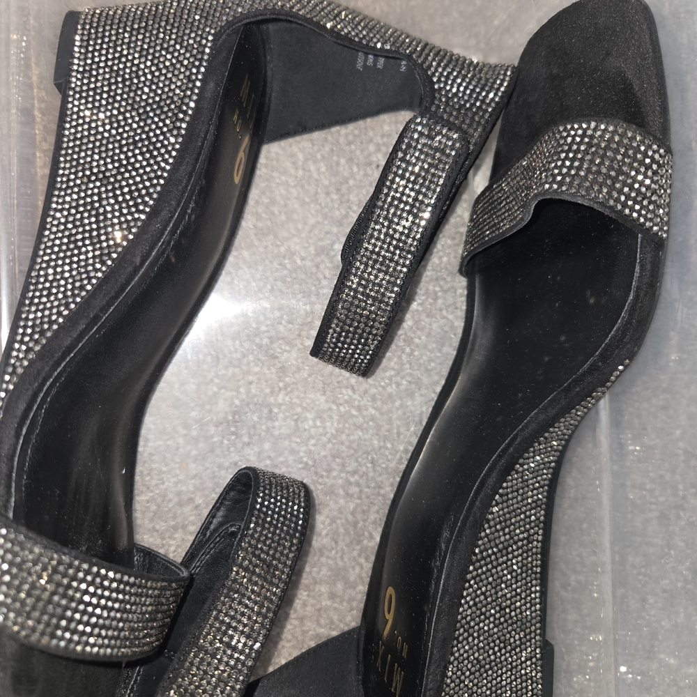 Mix No. 6 Black and Silver Embellished Heels